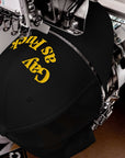 Gay as F*ck Black and Yellow Embroidered Vintage Typography Trucker Hat Retro Trucker Hat