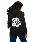 Nova Edge Threads Streetwear that Gives Typography Black Eco Raglan Hoodie Eco Raglan Hoodie