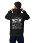 Nature is Queer Graphic Sweatshirt LGBTQIA2S+ is Natural Message Eco Raglan Hoodie Eco Raglan Hoodie