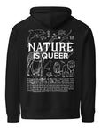 Nature is Queer Graphic Sweatshirt LGBTQIA2S+ is Natural Message Eco Raglan Hoodie Eco Raglan Hoodie