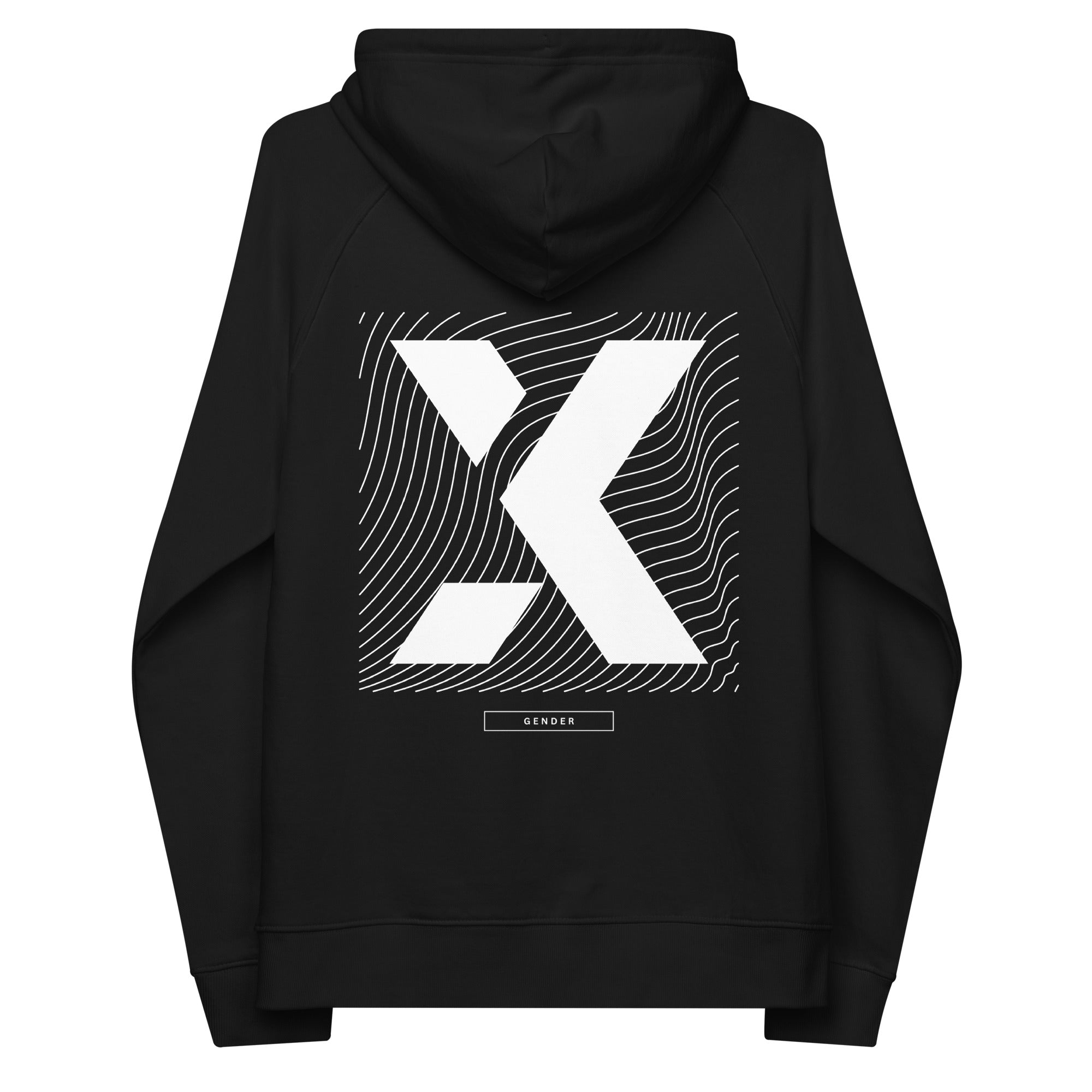 X Gender Non-Binary Pride or Enby Graphic Sweatshirt Gender Diversity Pride Eco Raglan Hoodie Eco Raglan Hoodie