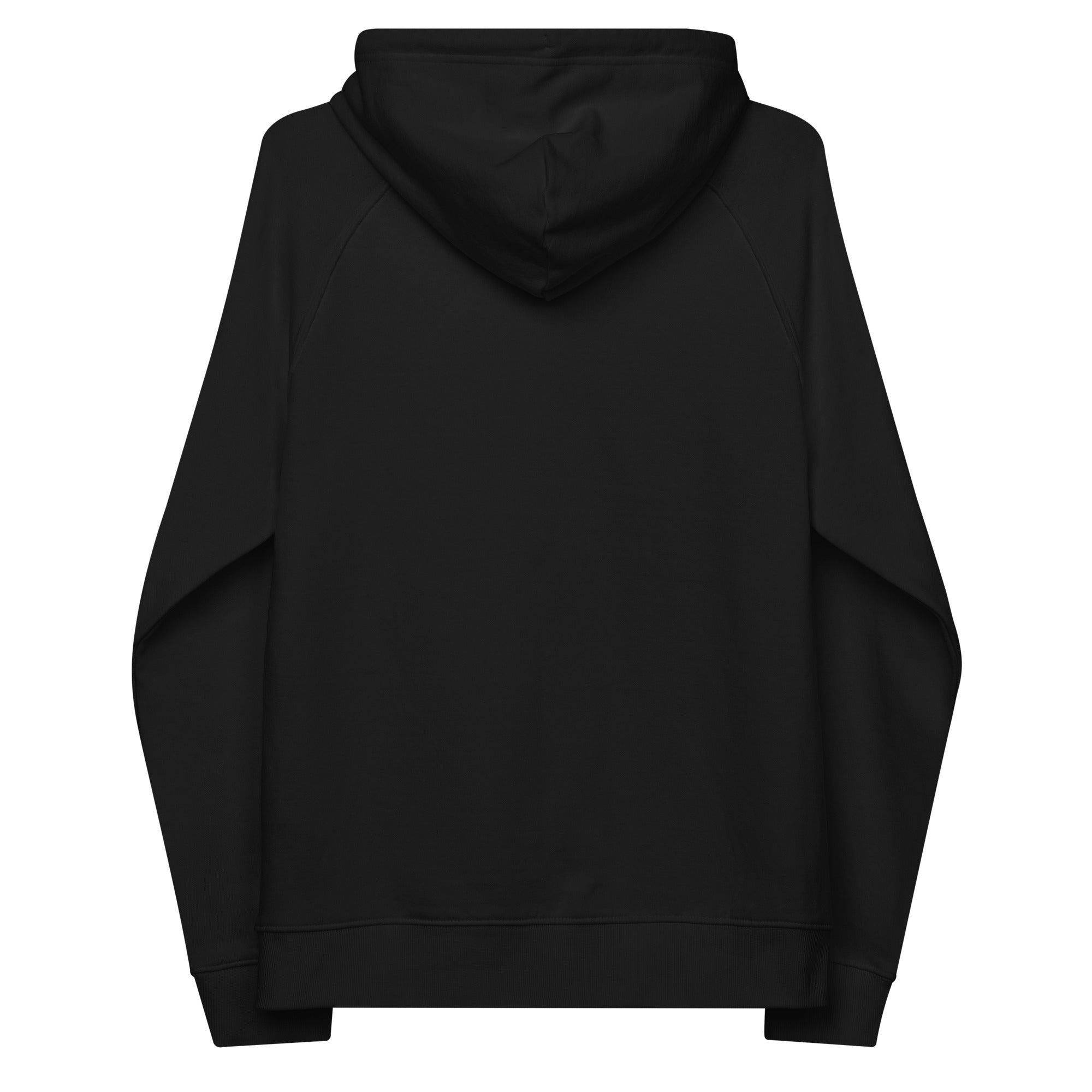 Stud Pride Sweatshirt Spray Paint with Crown on front of Black Eco Raglan Hoodie