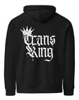 Trans King with a Crown Spray Paint Graffiti Style Hoodie Trans Pride Eco Raglan Hoodie Eco Raglan Hoodie