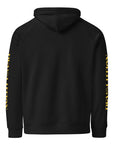 Revolution Black and Yellow Sleeve Designs Eco Raglan Hoodie Eco Raglan Hoodie