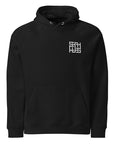 Emblem Embroidered on Front of Black Sweatshirt Nova Edge Threads Emblem Clean Black Eco Raglan Hoodie Eco Raglan Hoodie