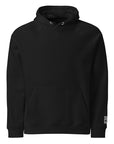 MET Inspired Design Embroidered Emblem & Intersectional Pride Apparel Black Eco Raglan Hoodie Eco Raglan Hoodie