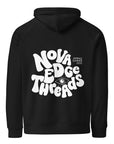 Nova Edge Threads Streetwear that Gives Typography Black Eco Raglan Hoodie Eco Raglan Hoodie