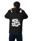 Nova Edge Threads Streetwear that Gives Typography Black Eco Raglan Hoodie Eco Raglan Hoodie