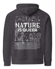 Nature is Queer Graphic Sweatshirt LGBTQIA2S+ is Natural Message Eco Raglan Hoodie Eco Raglan Hoodie
