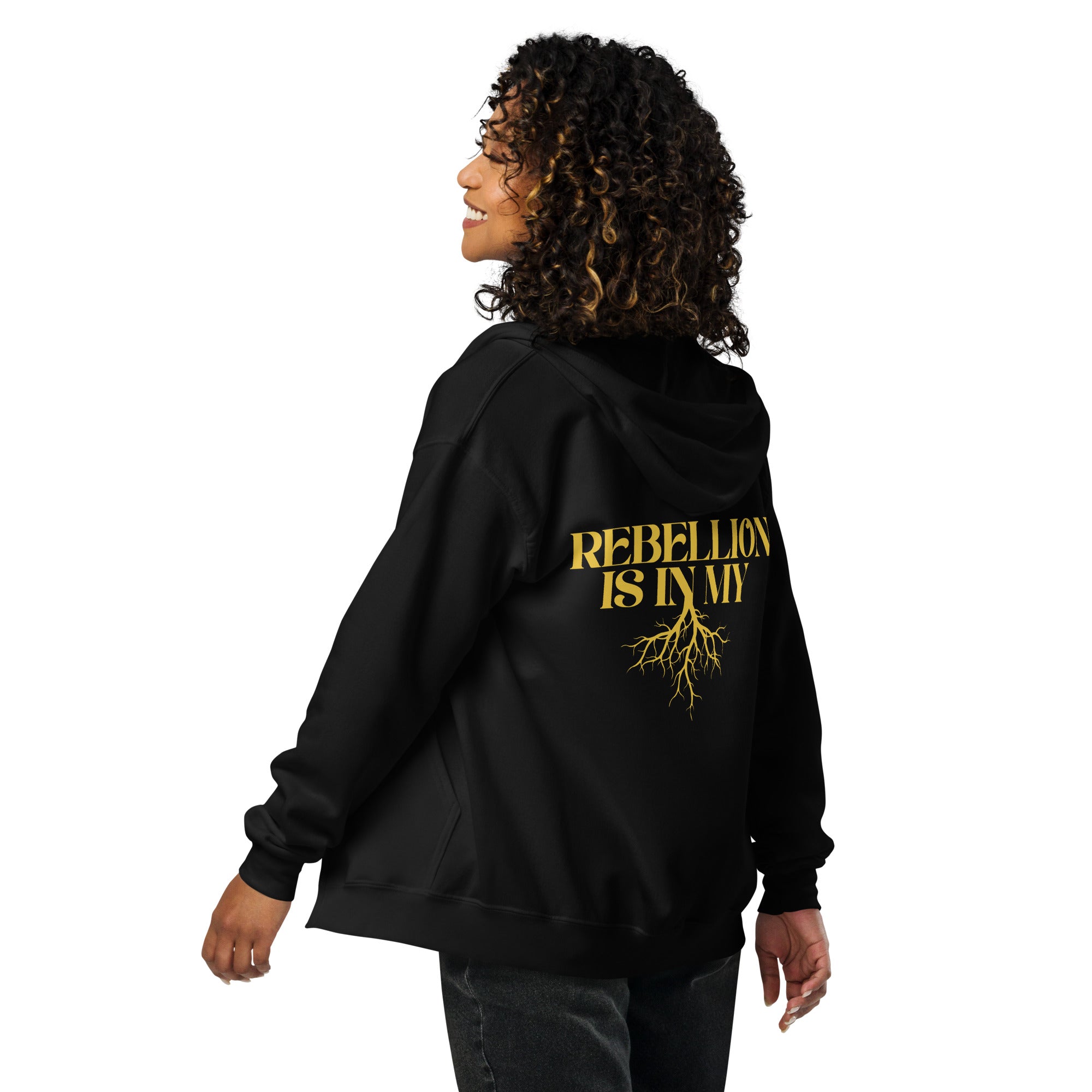 Rebellion is in my Roots Protest Comfortable Sweatshirt Black heavy blend zip hoodie Heavy Blend Zip Hoodie