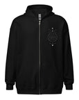 Polygender Symbol Pangender Pride Celestial Gender Symbol Black Zip hoodie Heavy Blend Zip Hoodie