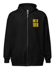 One of Them Enby Pride Yellow Embroidered Black heavy blend zip hoodie Heavy Blend Zip Hoodie
