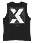 X Gender Non Binary Gender Diversity Pride Graphic Tank on back of Black Relaxed Fit Sleeveless Tank Top