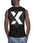 X Gender Non Binary Gender Diversity Pride Graphic Tank on back of Black Relaxed Fit Sleeveless Tank Top