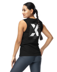 X Gender Non Binary Gender Diversity Pride Graphic Tank on back of Black Relaxed Fit Sleeveless Tank Top