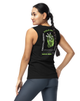 Decolonize Your Mind Graphic Tee Sleeveless Tank Top on back of Black Relaxed Fit Sleeveless Tank Top