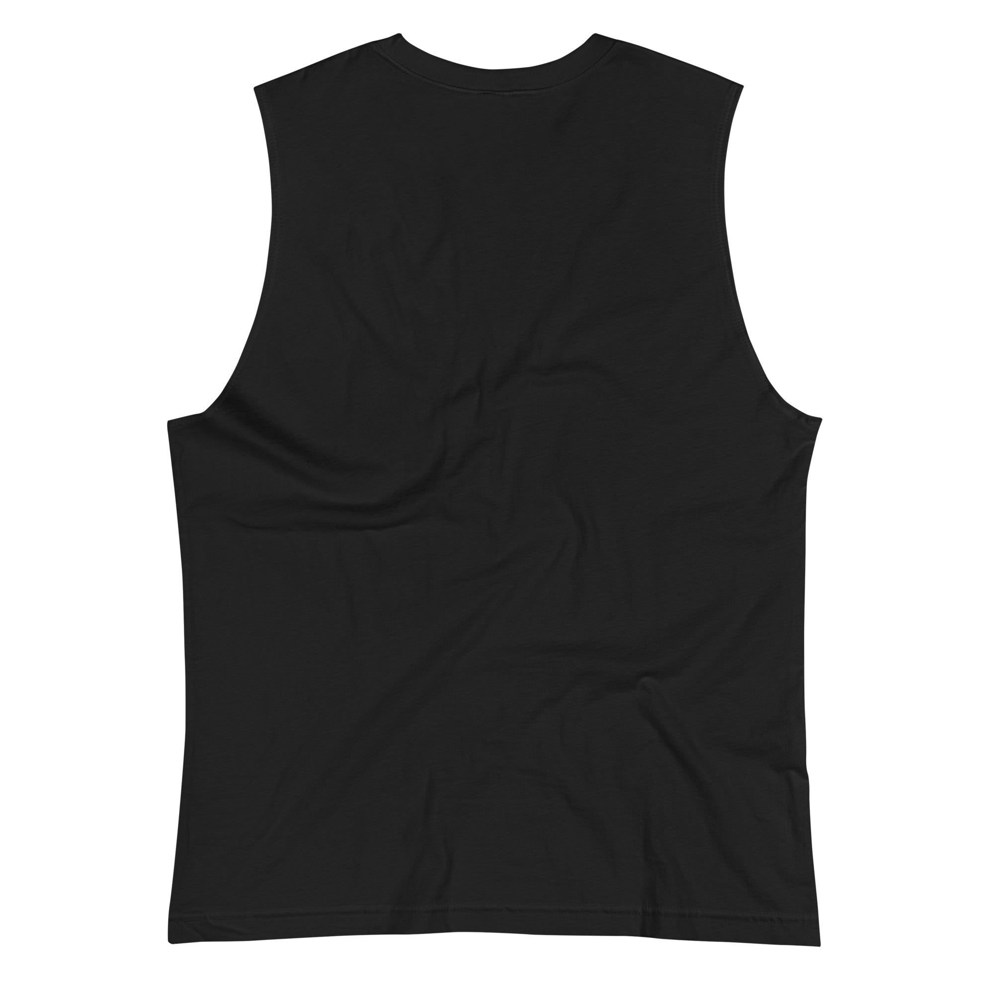 Gaysian Pride Vintage Flower Design on front of Black Relaxed Fit Sleeveless Tank Top Relaxed Fit Sleeveless Tank Top