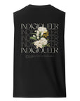 Indigiqueer Pride Vintage Flower Design on back of Black Relaxed Fit Sleeveless Tank Top Relaxed Fit Sleeveless Tank Top