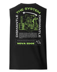 Dismantle the System Protest Tank Neon Green on back of Black Relaxed Fit Sleeveless Tank Top Relaxed Fit Sleeveless Tank Top
