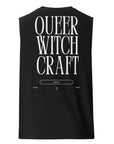 Queer Witchcraft Unholy Queer Pride on back of black Muscle Fit Relaxed Fit Tank Top Relaxed Fit Sleeveless Tank Top