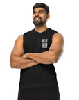 One of Them Enby Pride Tank Embroidered front of Black Relaxed Fit Sleeveless Tank Top Relaxed Fit Sleeveless Tank Top