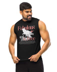 Fabulous & Free Unicorn Graphic Tee Gay Pride Vintage Style on Front of Tank Top Relaxed Fit Sleeveless Tank Top