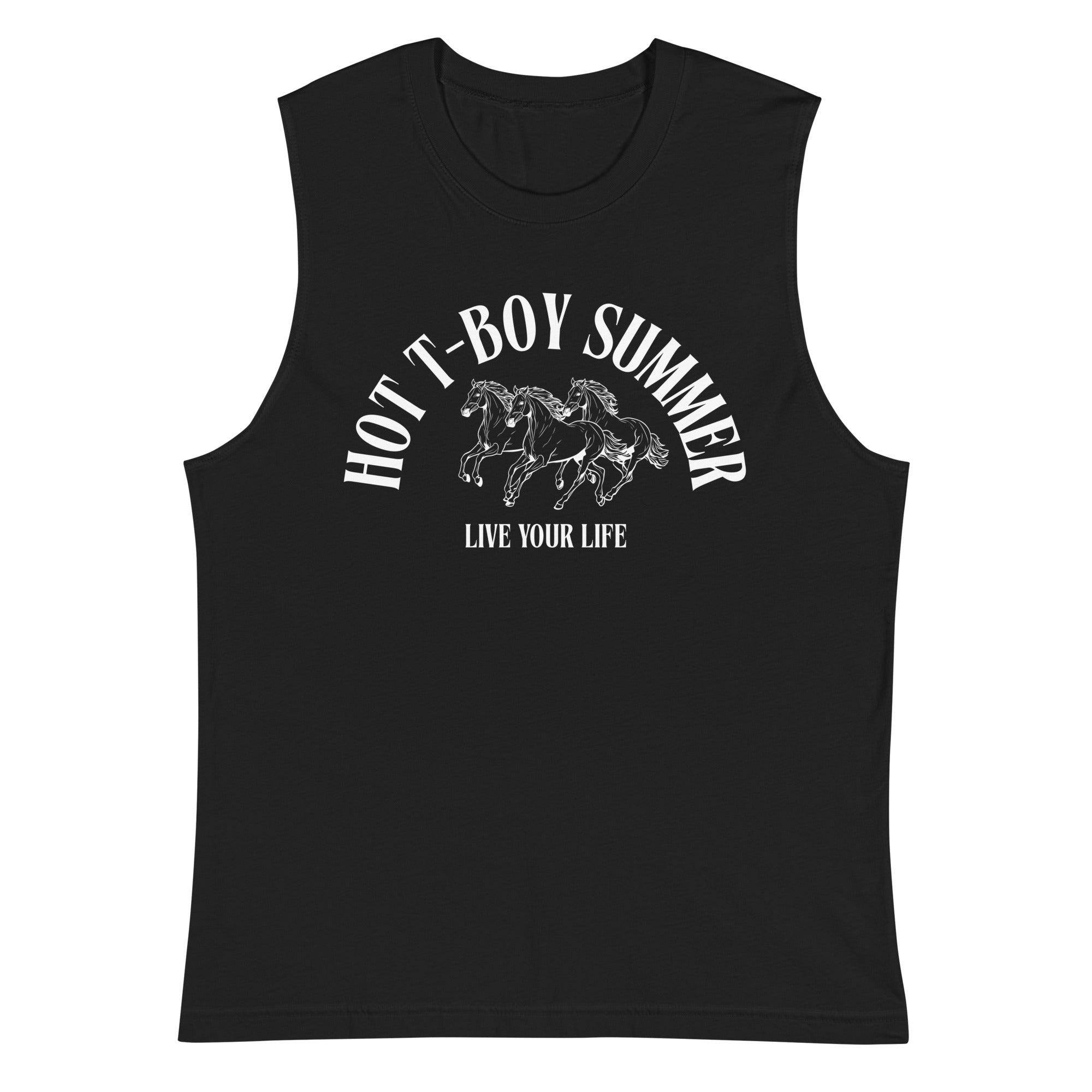 Hot T Boy Summer Live your Life Transmasc Pride Relaxed Fit Sleeveless Tank Top Relaxed Fit Sleeveless Tank Top