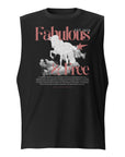 Fabulous & Free Unicorn Graphic Tee Gay Pride Vintage Style on Front of Tank Top Relaxed Fit Sleeveless Tank Top