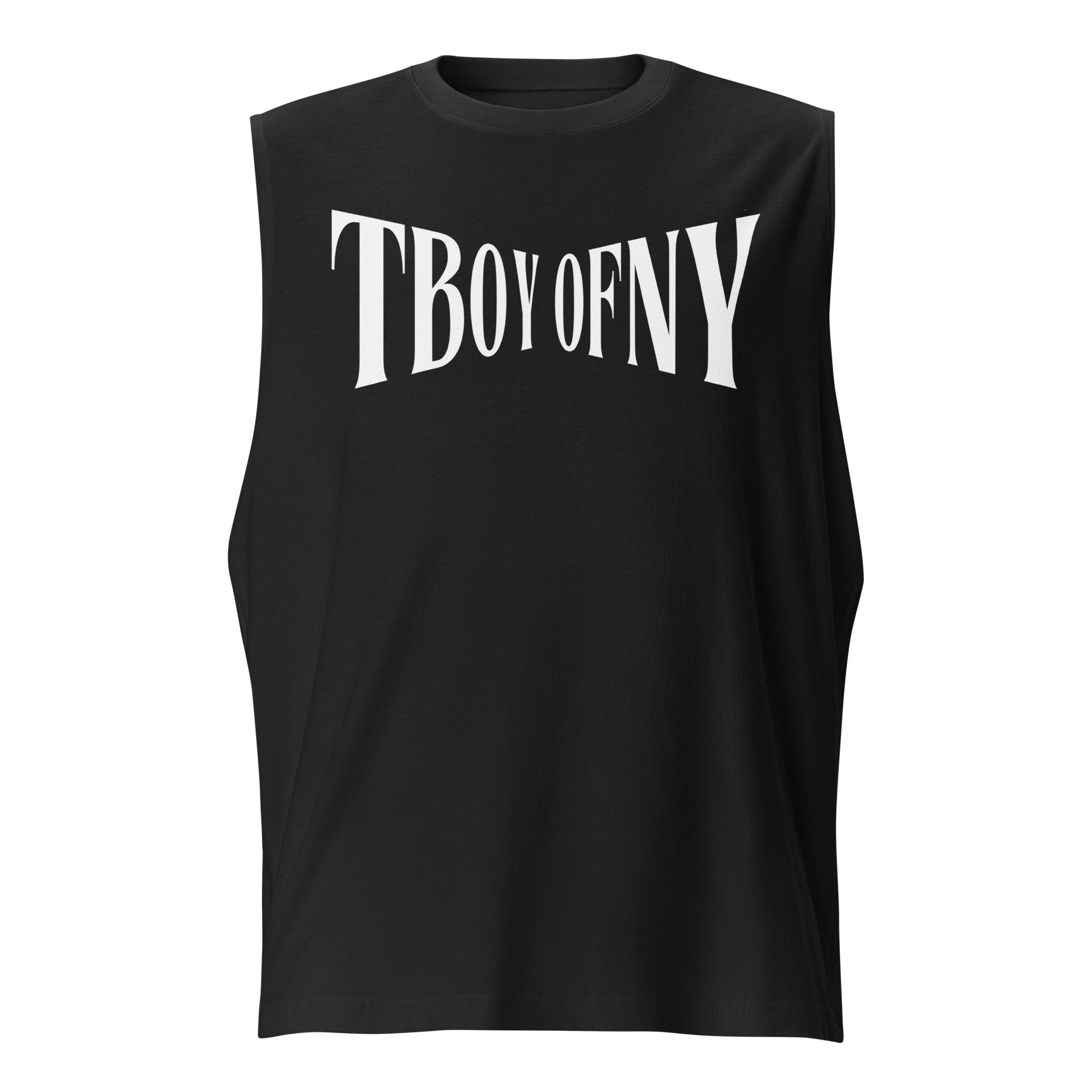 T Boy of NY Trans Pride NYC Transmasc Pride Black Sleeveless Tank Top Relaxed Fit Sleeveless Tank Top