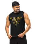 Rebellion is in my roots Black and Yellow Protest Relaxed Fit Sleeveless Tank Top Relaxed Fit Sleeveless Tank Top