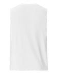 Two Spirit Pride Shirt Turtle Island on front of White Relaxed Fit Sleeveless Tank Top Relaxed Fit Sleeveless Tank Top
