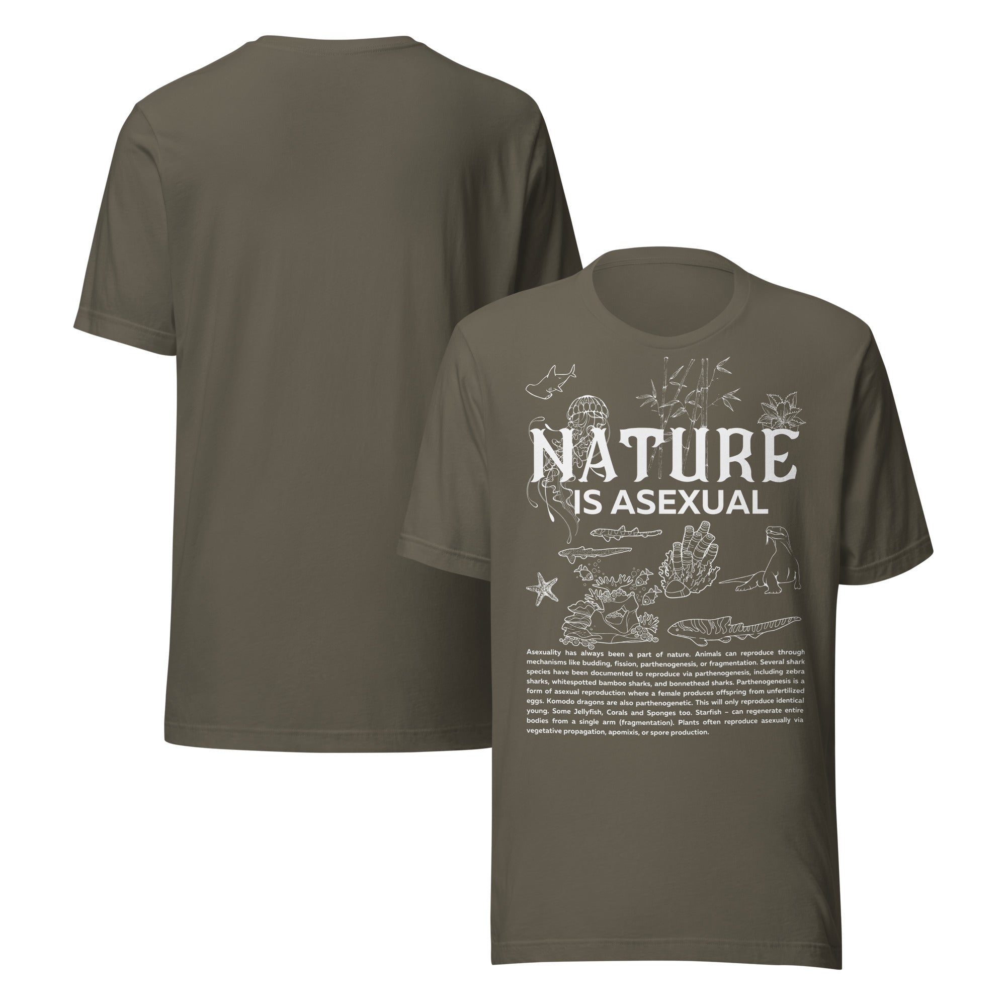 Nature is Asexual Pride Relaxed Fit T-shirt Available in Many Colors Relaxed Fit T-Shirt