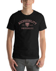 Accessibility University Disability Pride Tee on Black, Grey or White Relaxed fit T-shirt Relaxed Fit T-Shirt