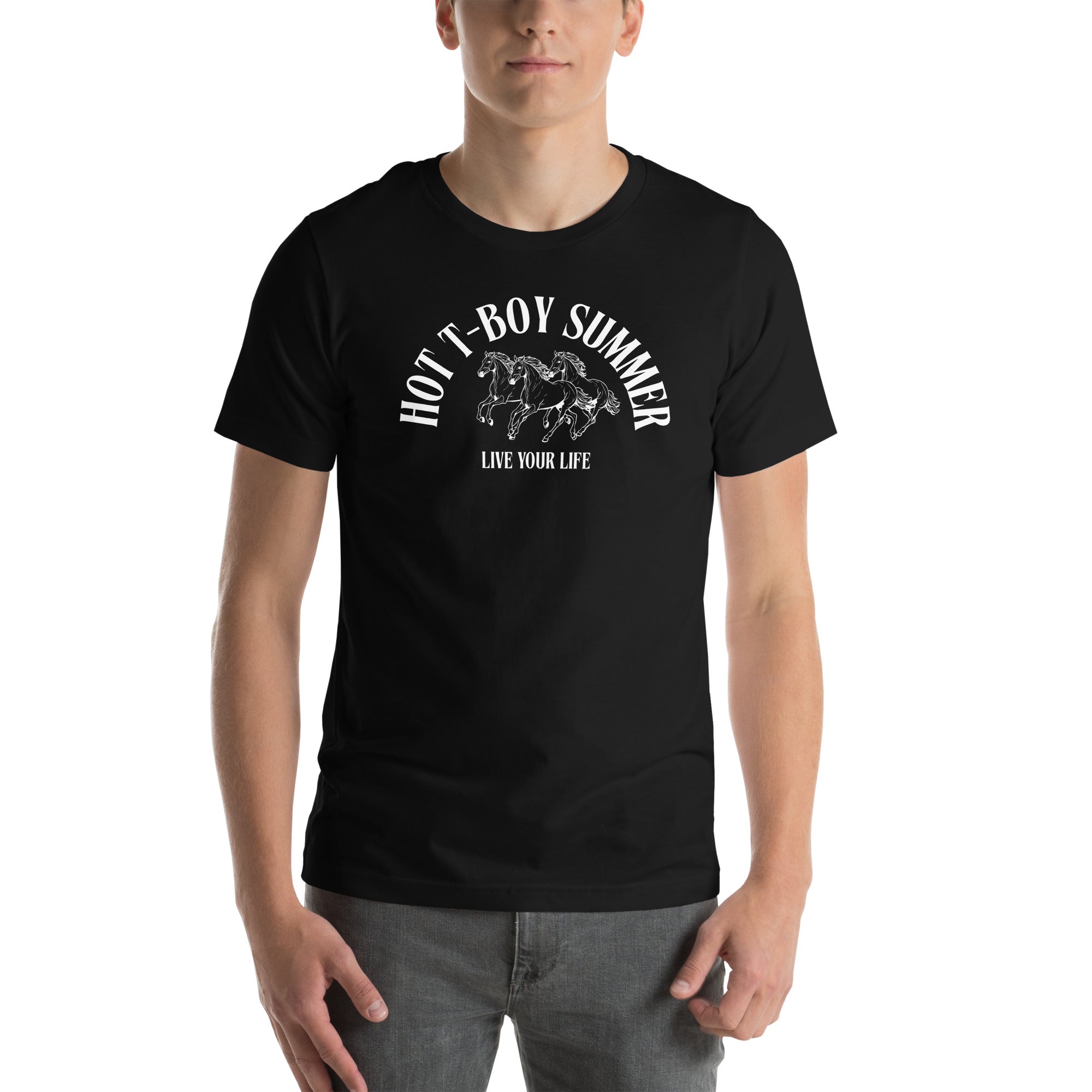 Hot T Boy Summer Live your Life Trans Pride Black Relaxed Fit T-shirt Relaxed Fit T-Shirt