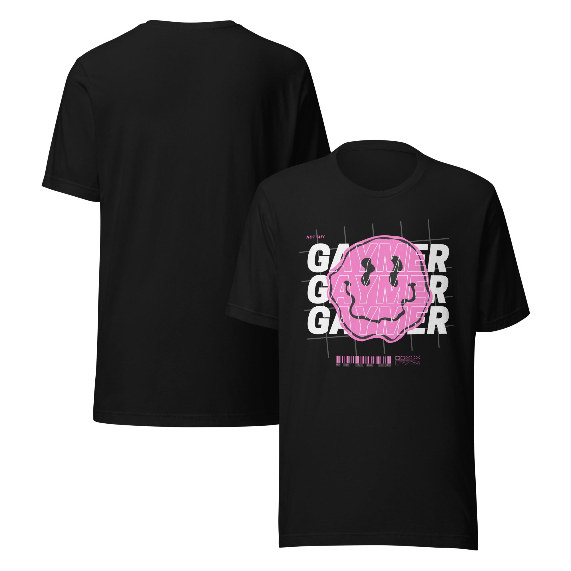 Gaymer Graphic Tee Gay Pride Pink Smiley Relaxed Fit T-shirt Relaxed Fit T-Shirt
