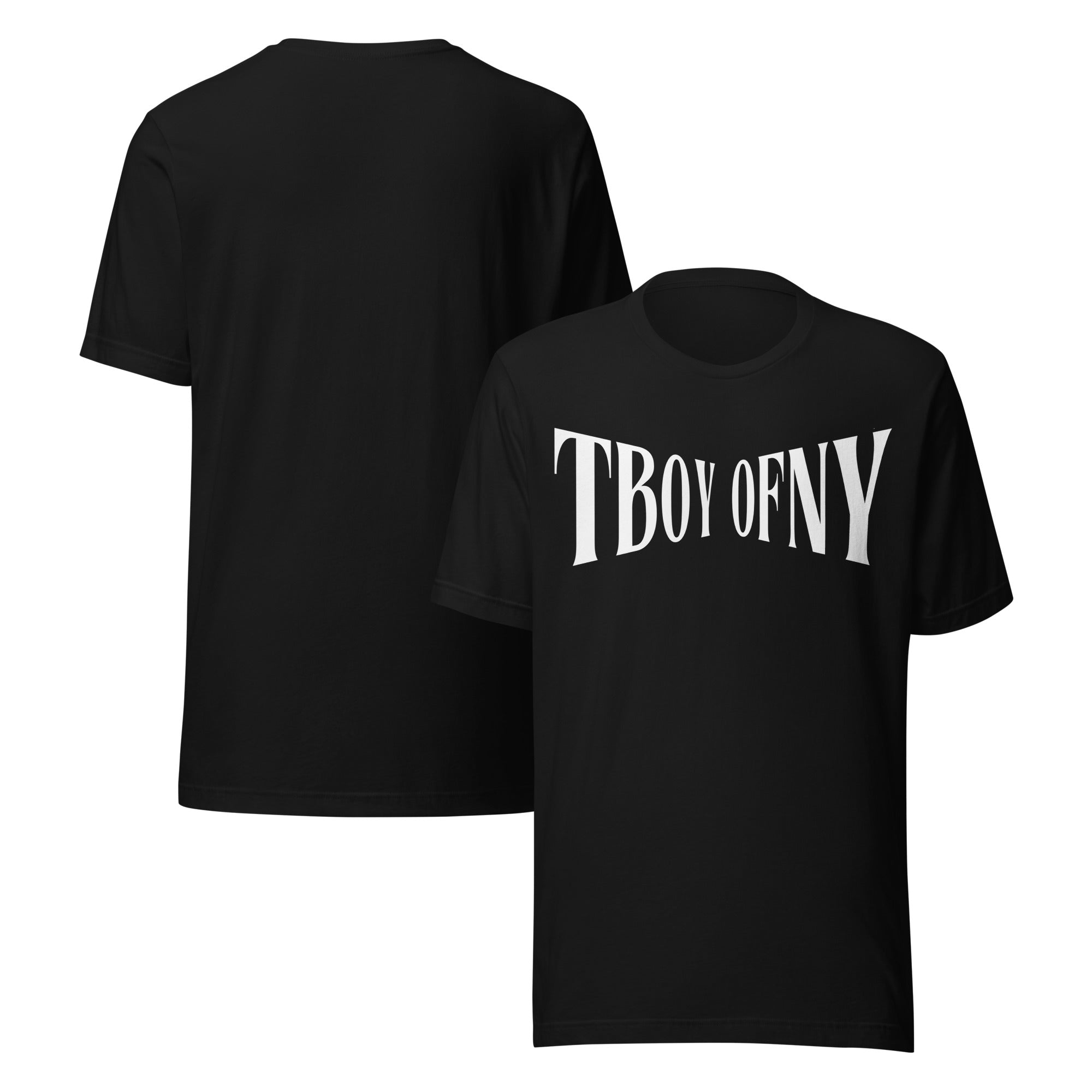 T Boy of NY Transmasc Pride Boxing Inspired Front Design on Black Relaxed Fit T-shirt Relaxed Fit T-Shirt