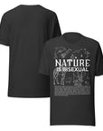 Nature is Bisexual Pride T-Shirt Graphic on front of Relaxed Fit T-Shirt Relaxed Fit T-Shirt