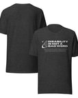 Disability is not a bad word Disability Pride on front of Black Relaxed fit T-shirt Relaxed Fit T-Shirt
