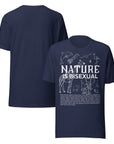 Nature is Bisexual Pride T-Shirt Graphic on front of Relaxed Fit T-Shirt Relaxed Fit T-Shirt