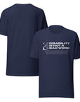 Disability is not a bad word Disability Pride on front of Black Relaxed fit T-shirt Relaxed Fit T-Shirt