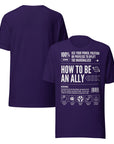 How to be an Ally Graphic Tee Pride Shirts for Allies Black Relaxed Fit T-Shirt Relaxed Fit T-Shirt
