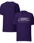 Disability is not a bad word Disability Pride on front of Black Relaxed fit T-shirt Relaxed Fit T-Shirt