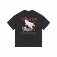 Fabulous & Free Gay Pride Tee Size Inclusive Vintage Wash Oversize Tee Vintage Wash Oversize Tee