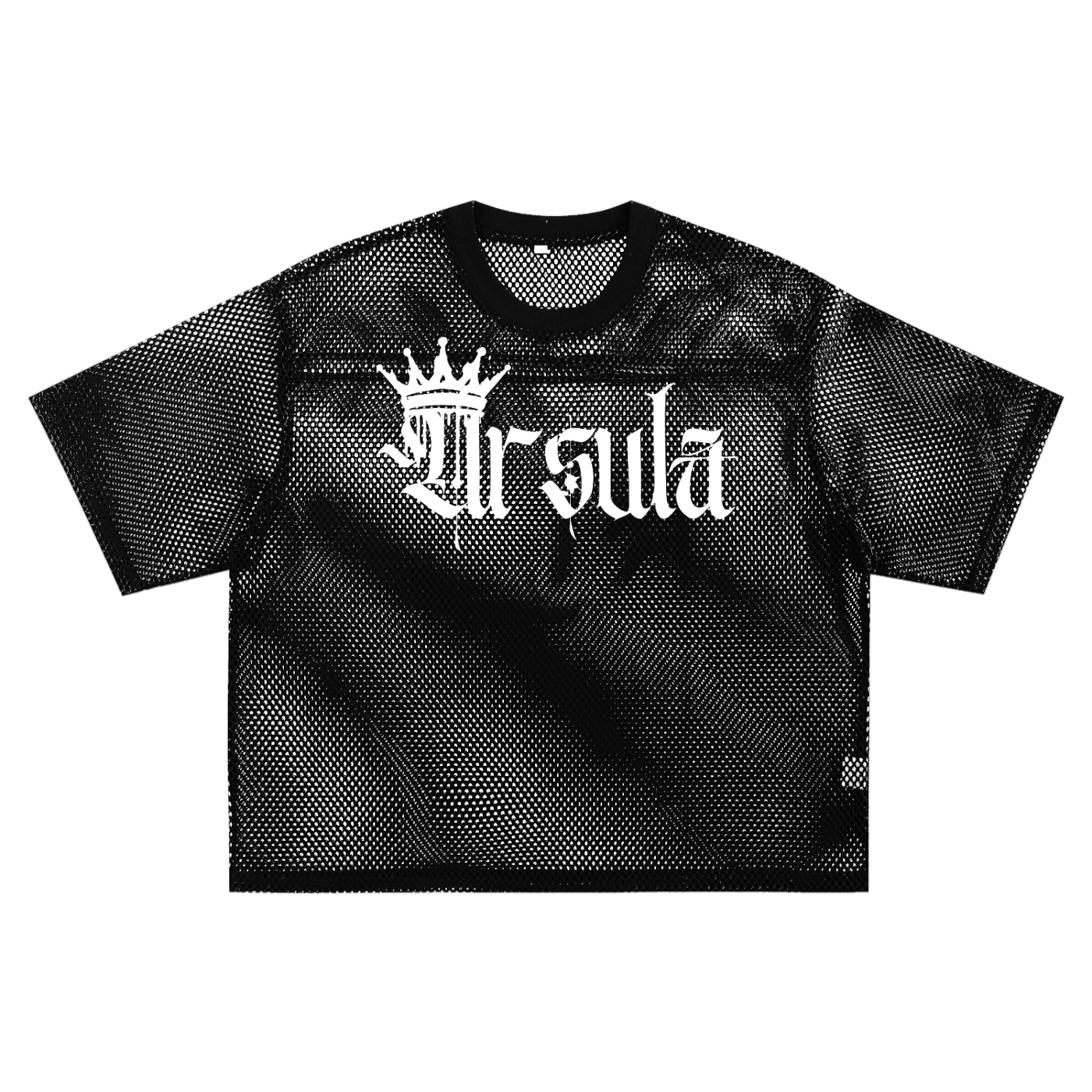 Ursula Lesbian Pride Smooth Style Black See-through Boxy Net T-Shirt See-through Boxy Net T-Shirt