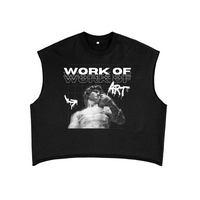 Work of Art Trans Pride Graphic Tee Transmasc Black French Terry Boxy Tank Top French Terry Boxy Tank Top