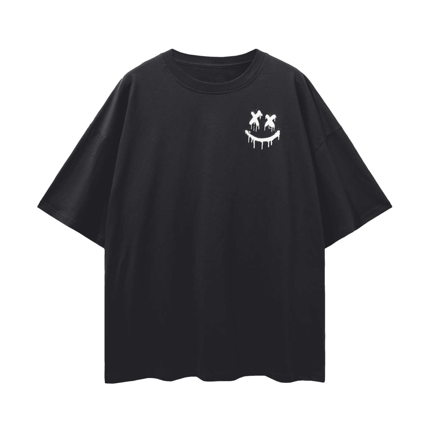Enigma Streetwear T-Shirt Outsider Shirt Black Oversize Tee Oversize Deep Drop Shoulder Tee - 190 GSM