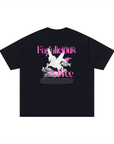 Fagalicious & Free Pride Shirt Black Pink Size Inclusive Oversize Tee