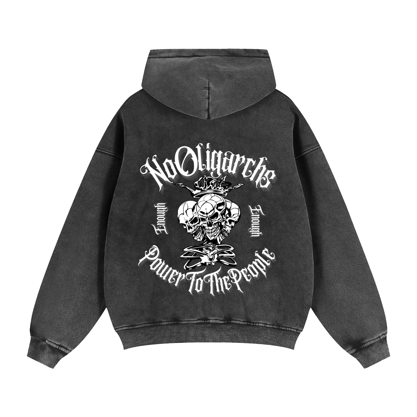 No Oligarchs Power to the People Hoodie Zip-Through Boxy Fleece Hoodie Zip-Through Boxy Hoodie