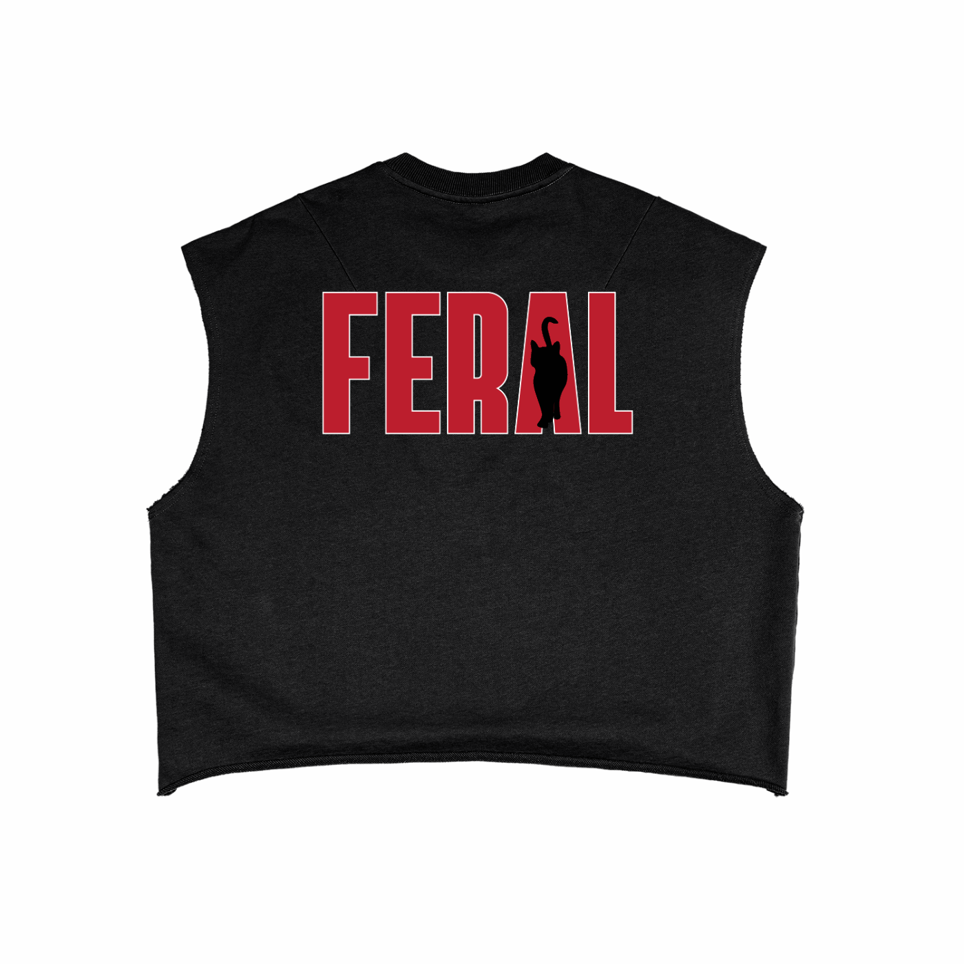 Feral Femme Club Pride Tank Black French Terry Boxy Tank Top French Terry Boxy Tank Top
