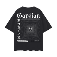 Unapologetically Gaysian T Shirt Japanese Streetwear Inspired Oversize Deep Drop Shoulder Tee Oversize Deep Drop Shoulder Tee - 190 GSM